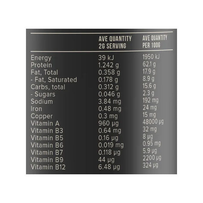 Beef Liver Capsules Chief Nutrition Information
