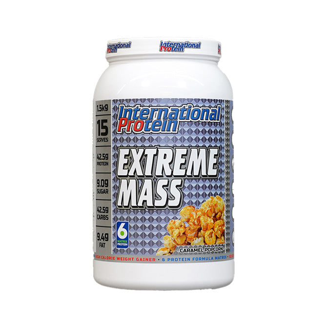 International Protein Extreme Mass 15 Serves 1.5kg Caramel Popcorn Flavour