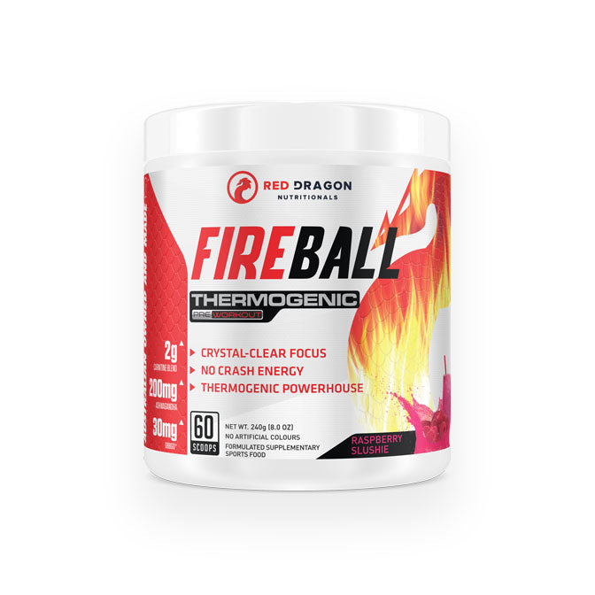 Red Dragon Nutraceuticals Fireball 60 serves 240g - Raspberry Slushie Flavour