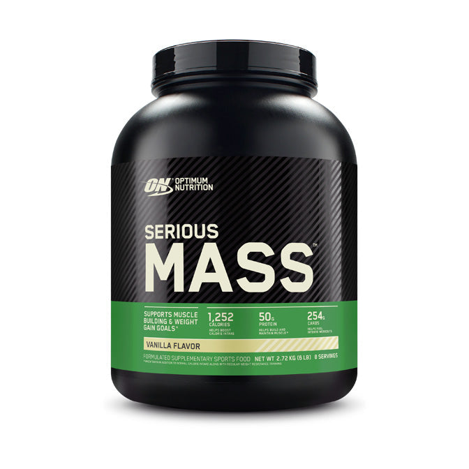 Optimum Nutrition Serious Mass 8 servings 2.72kg 6lb - Vanilla Flavour