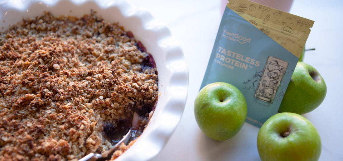 Apple Blueberry Protein Crumble with Tasteless Protein