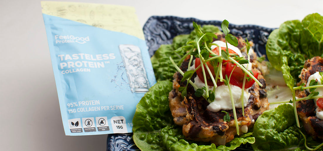 Black Bean Veg Protein Patties Mixed with Tasteless Protein