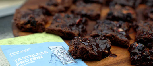 Chocolate Berry Protein Slice made with Tasteless Protein