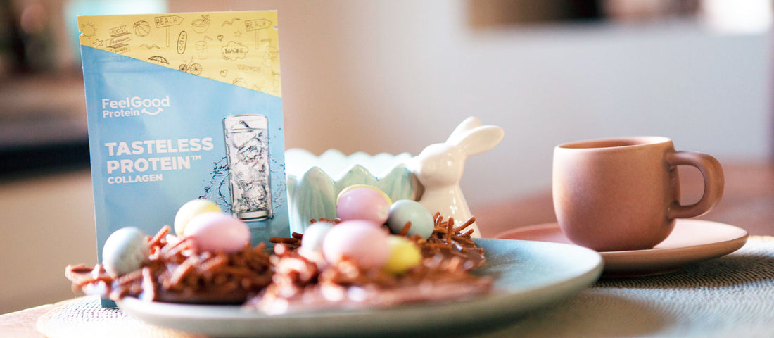 Easter Nests made with Tasteless Protein