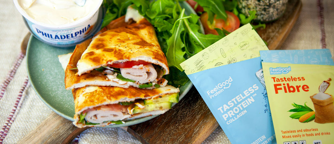 Egg White Wraps with Tasteless Protein and Tasteless Fibre