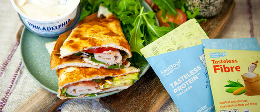 Egg White Wraps with Tasteless Protein and Tasteless Fibre