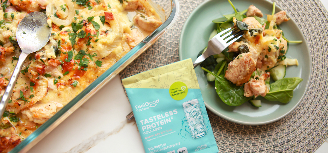 High Protein Creamy Chicken & Bacon Bake