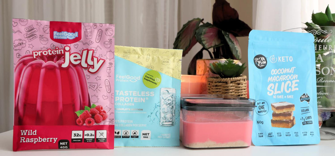 High Protein Raspberry Cheesecake Slice