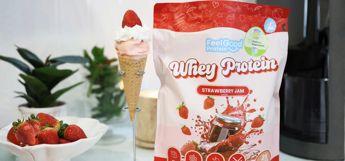 High Protein Ekka Strawberry Sundae