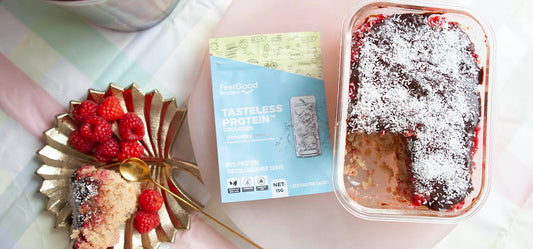 Jam Lamington Baked Oats
