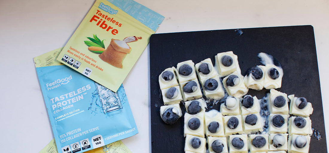 Lemon Blueberry Frozen Yoghurt Bites and Feel Good Protein Thumbnail