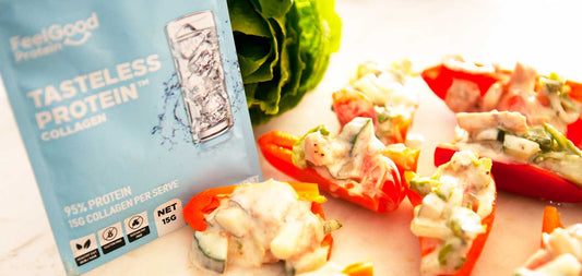 Mini Capsicums with Super Chicken Salad and Tasteless Protein