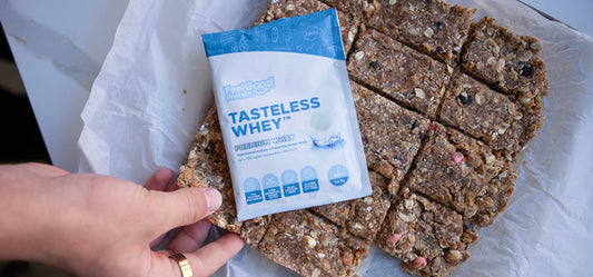 No Bake Marshmallow Choc Chip Protein Slice