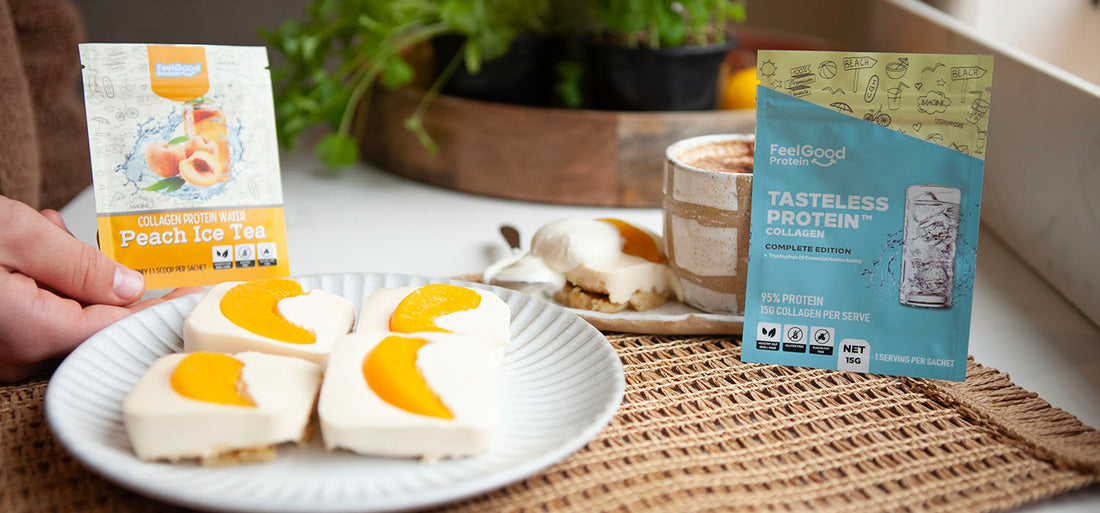 No Bake Peach Ice Tea Protein Cheesecake Thumbnail