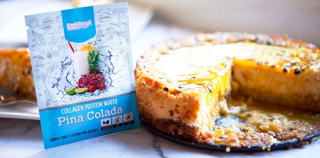 Pina Colada Protein Cheesecake