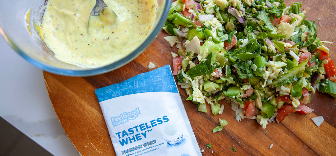 Protein Mustard Dressing With Chopped Salad