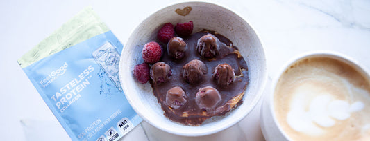 Raspberry Rice Cake Snacks with Tasteless Protein