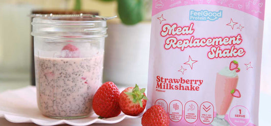 Strawberry Coconut Protein Chia Pudding Website Header