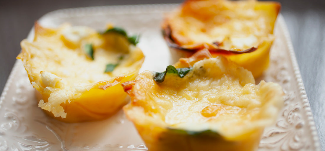 Wonton cheesy protein bites