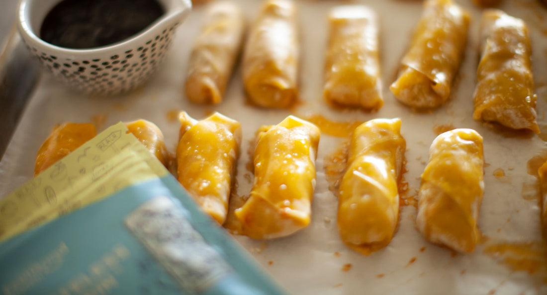 Wonton wrapper spring rolls