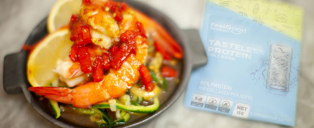 Zoodle & King Prawns with Tasteless Protein