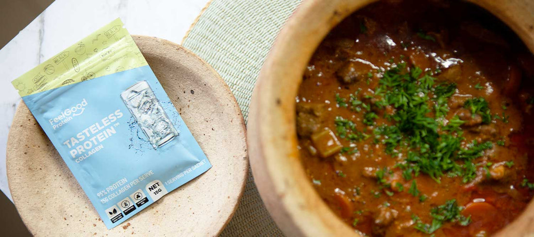 Beef & Peanut Slow Cooked Casserole with Protein