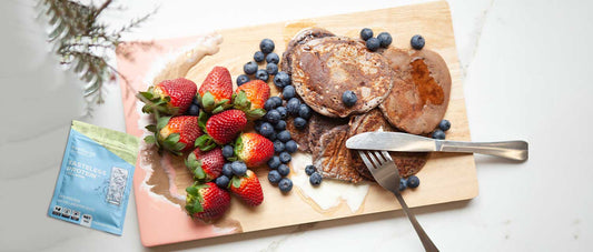 Blueberry Cottage Cheese Protein Pancakes