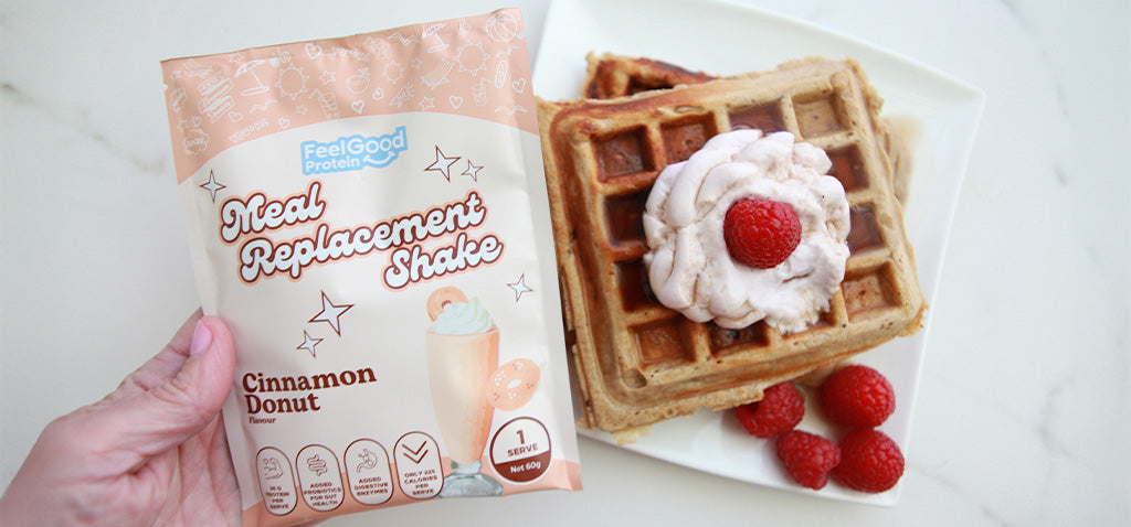 Cinnamon Donut Protein Waffles recipe