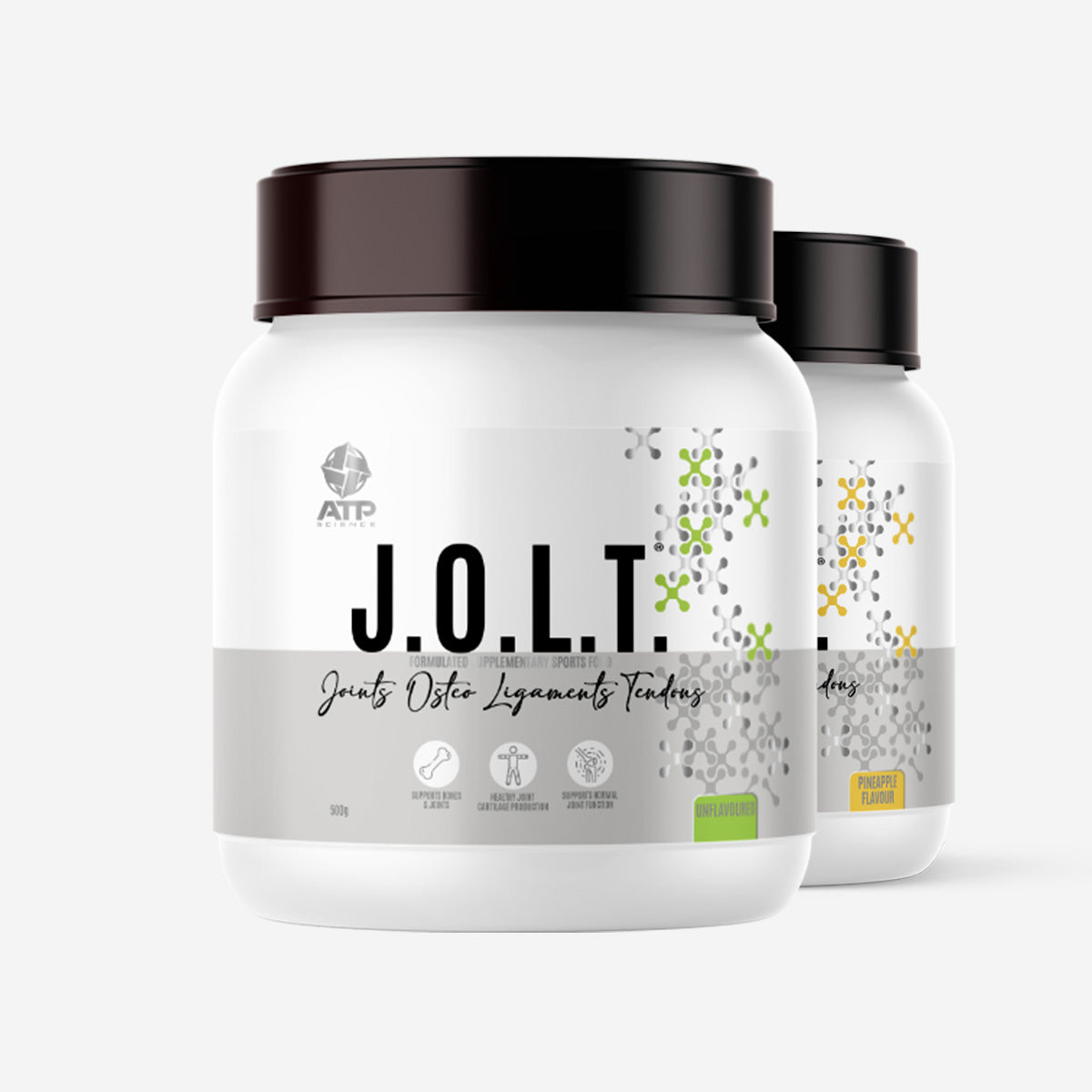 ATP Science JOLT Collagen (joints, osteo, ligaments, tendons) 500g - Unflavoured and Pineapple flavour