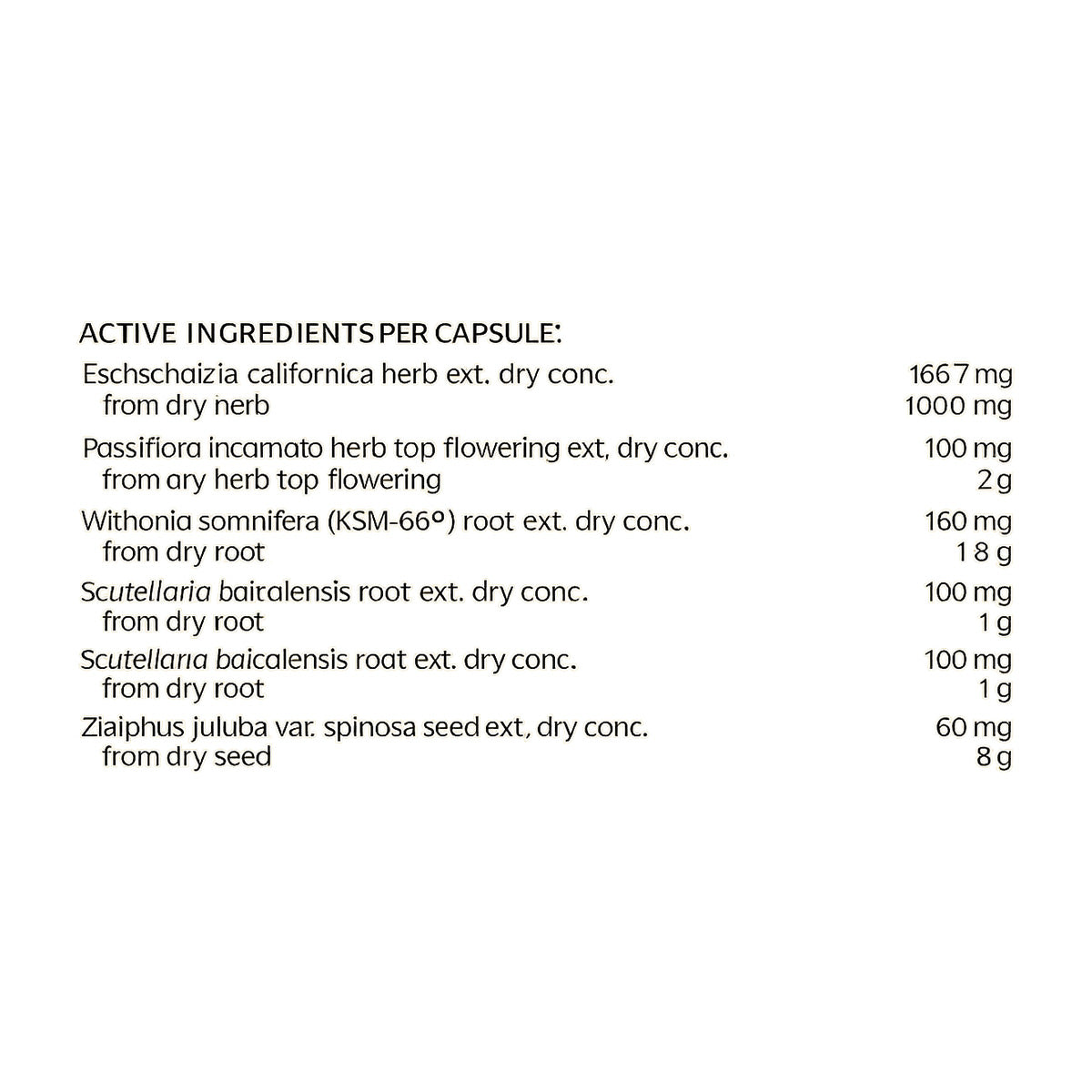 ATP Science Rest and Relax Ingredients List
