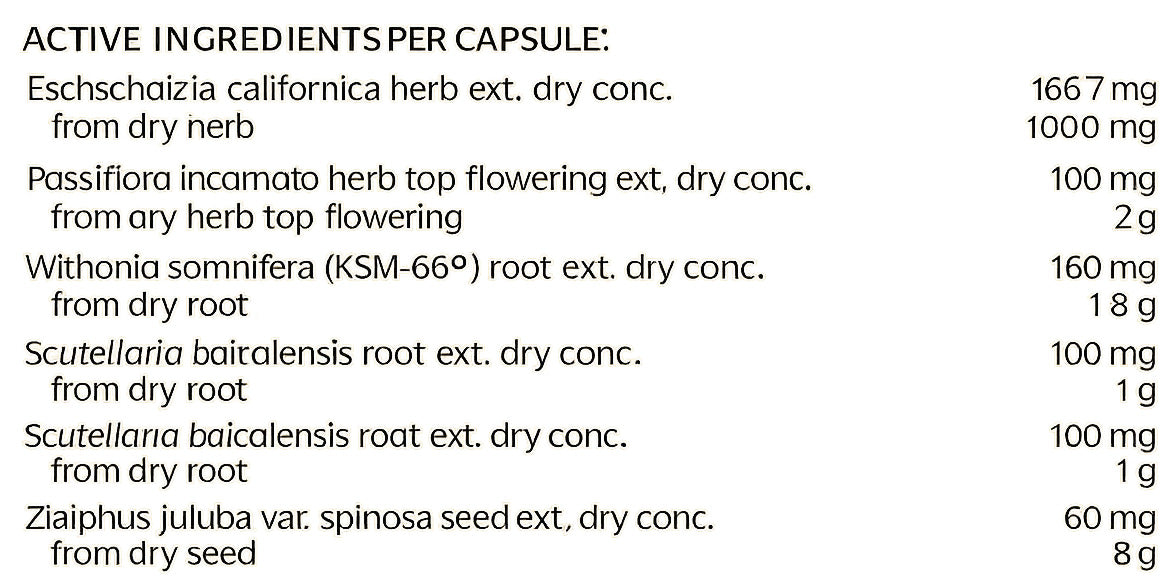 ATP Science Rest and Relax Ingredients List
