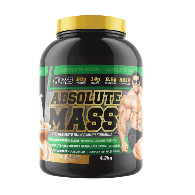 Maxs Absolute Mass Whey Protein 4.2kg Caramel Sundae Flavour