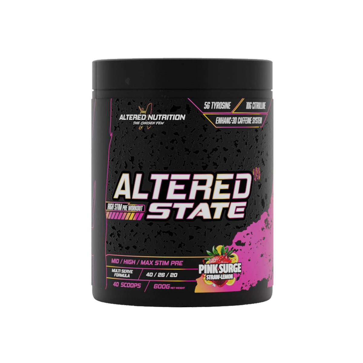 Altered Nutrition Altered State V3 Pink Surge 600g 40 scoops