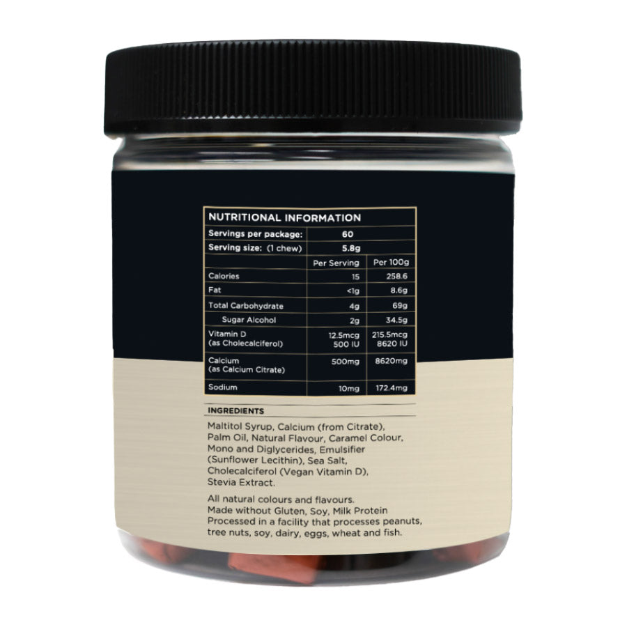 BN Fudge Calcium Soft Chews Caramel Nutrition Information and Ingredients