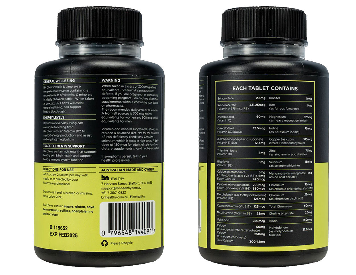 BN Chews - Bariatric Multivitamin - BN Healthy BN Multi Vanilla Lime Flavour