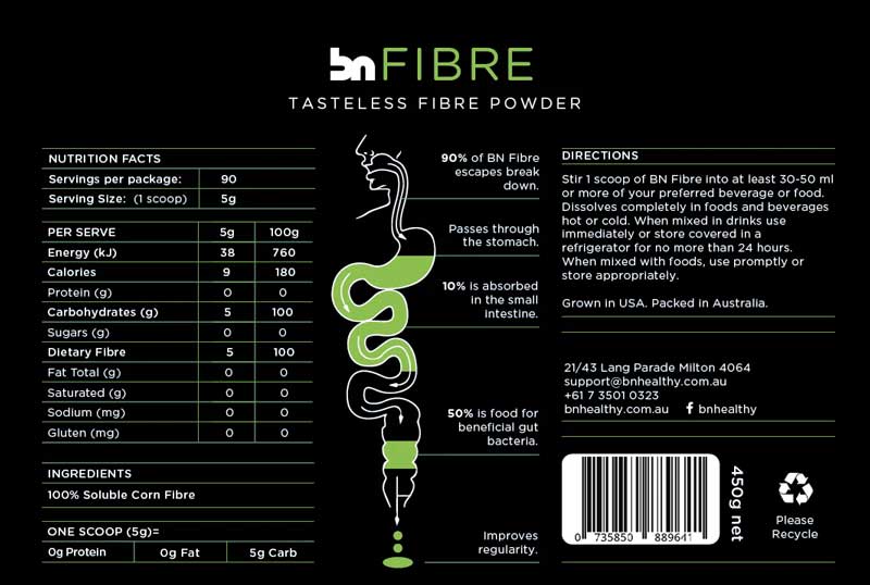 BN Fibre 450g by BN Multi Nutrition Information and Ingredients