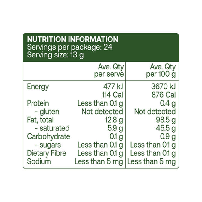 Beef Tallow Best Of The Bone 320g Nutrition Information