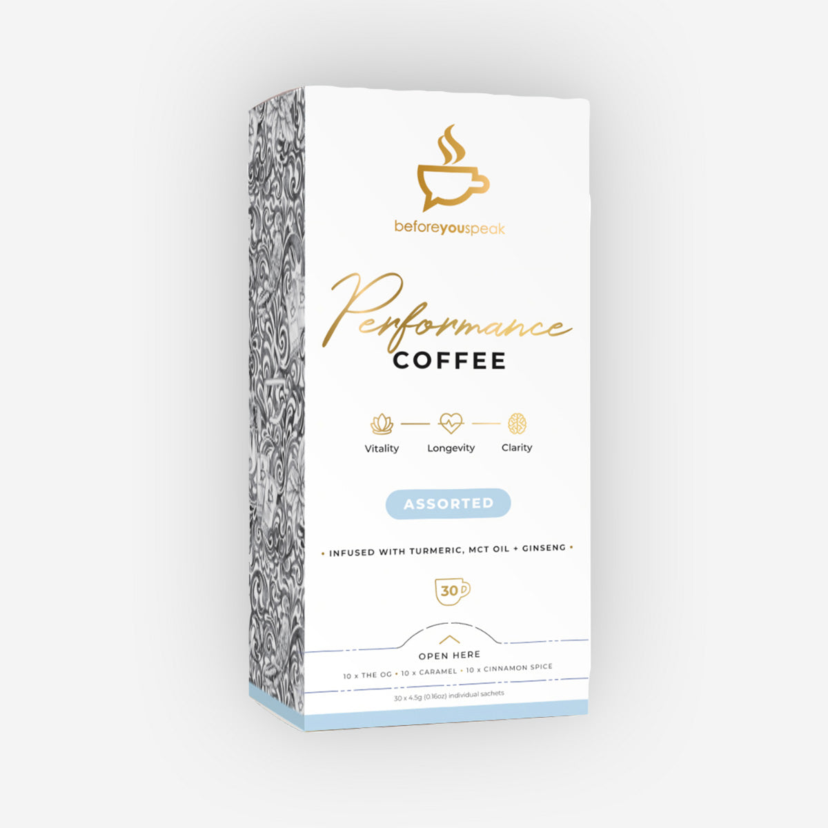 Before You Speak Performance Coffee 30 Sachets Assorted