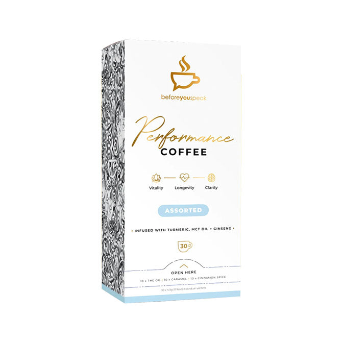 Before You Speak Performance Coffee 30 Sachets Assorted