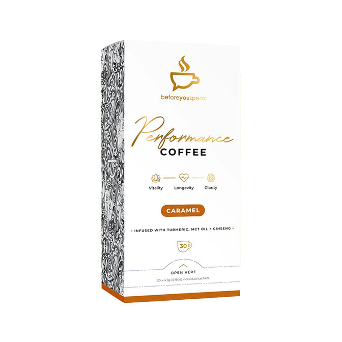 Before You Speak Performance Coffee 30 Sachets Caramel Flavour