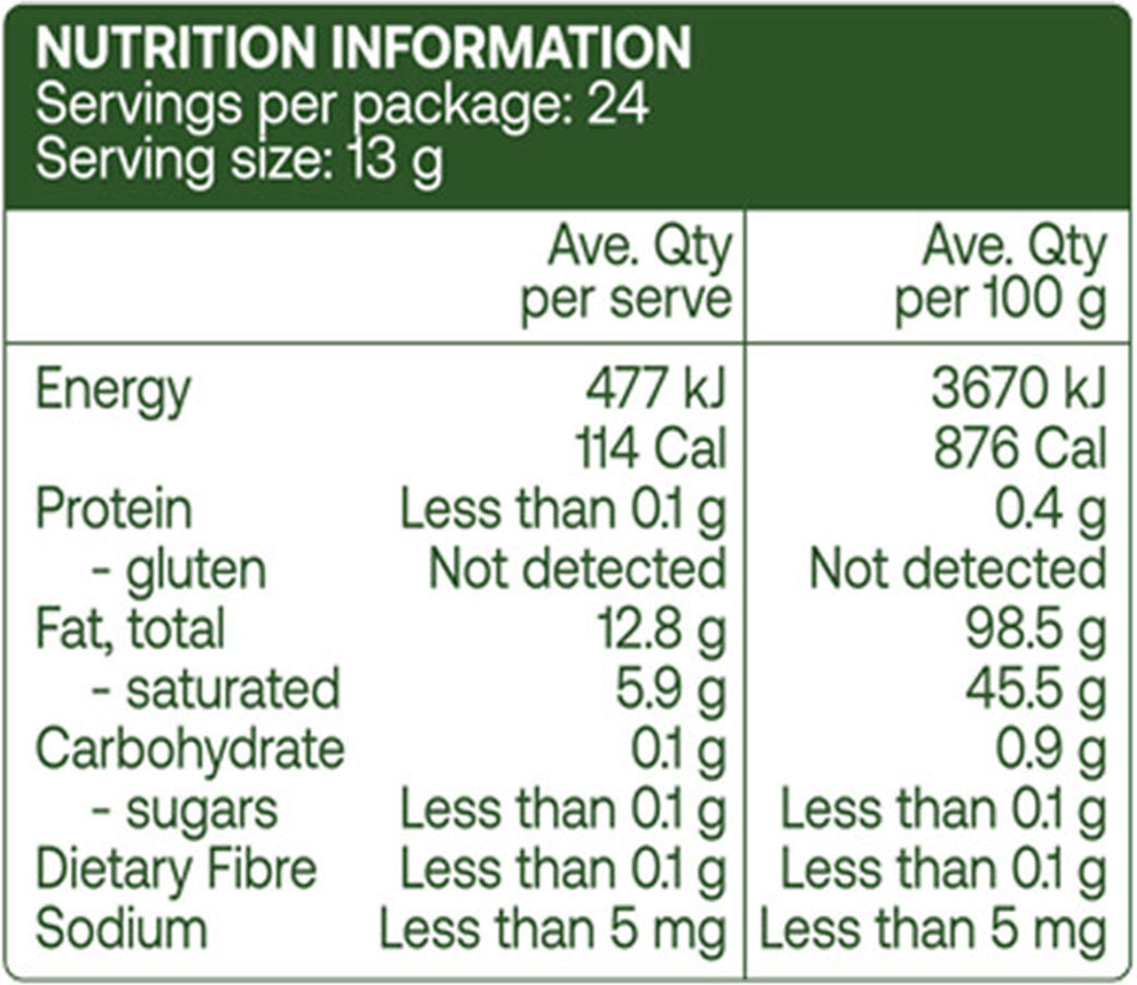 Beef Tallow Best Of The Bone 320g Nutrition Information