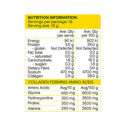 Best of the Bone Chicken Bone Broth Concentrate 180g Nutrition Information