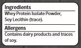 Boomers - Protein WPI 1kg - Ingredients List