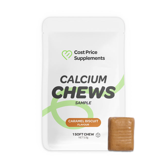 The Calcium Chews by Cost Price Supplements Sample Pack contains 4 Soft Chews