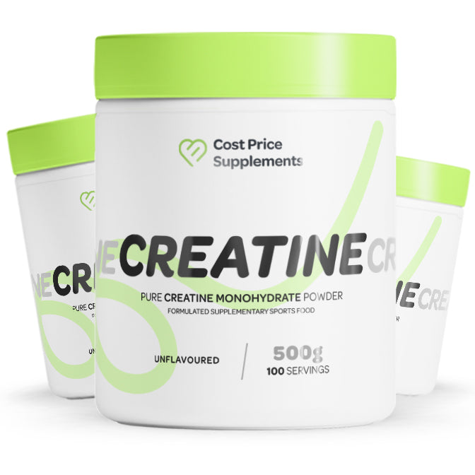 Creatine by Cost Price Supplements, available in 3 serving sizes