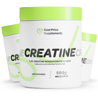 Creatine by Cost Price Supplements, available in 3 serving sizes