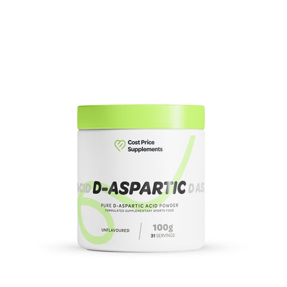 Cost Price Supplements D Aspartic Acid 100g powder Unflavoured Single Unit