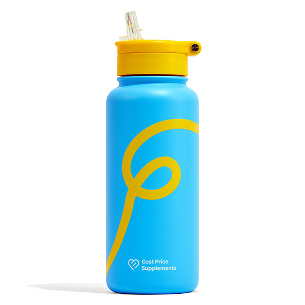 CPS Swirl Water Bottles - Sunlight Series blue and yellow