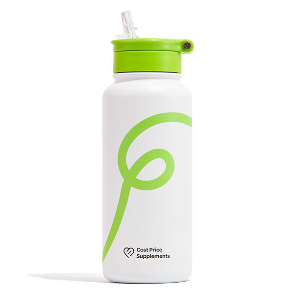CPS Swirl Water Bottles - Sunlight Series White and green