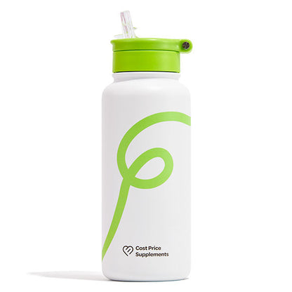 CPS Swirl Water Bottles - Sunlight Series White and green